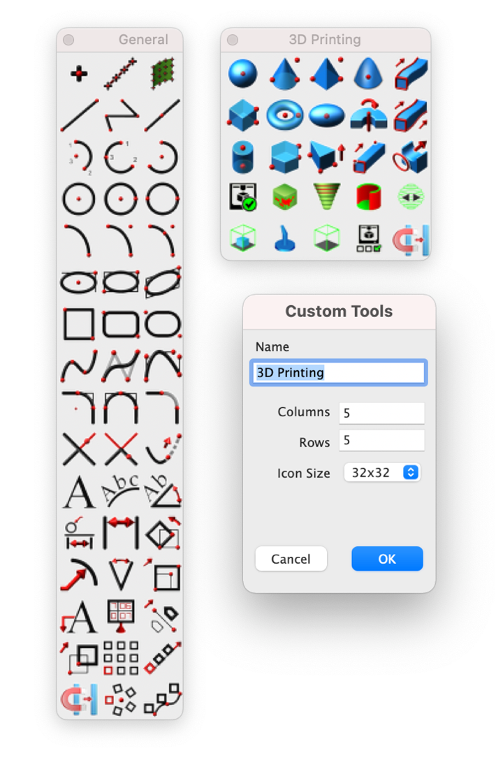 Redesigned Custom Tools Interface